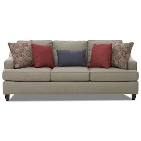 Transitional Sofa with T-Front Seat Cushions